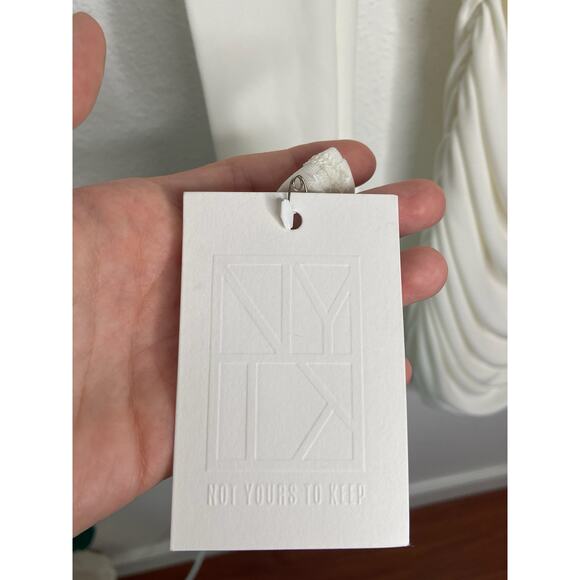 Revolve Not Yours To Keep Kara Mini Dress Cut-Out Long Sleeve Ivory Size XS - Picture 10 of 11